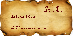 Szluka Róza névjegykártya